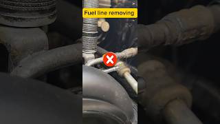 How to remove a fuel line automobile drunkdriving mechanic short shorts [upl. by Nibram]