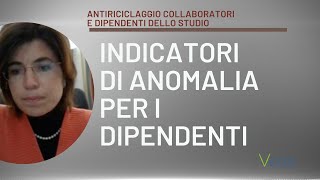 Indicatori di anomalia antiriciclaggio per i dipendenti [upl. by Ekalb]