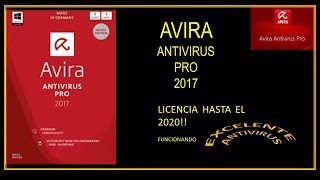 AVIRA PRO 2017 FULL LICENCIA HASTA 2020 [upl. by Accalia950]