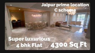 4 bhk 4300 sq ft super luxurious flat in c scheme jaipur flat in jaipur ऐसा फ़्लैट देखा नही होगा [upl. by Edla814]