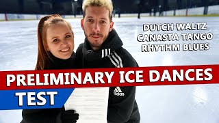 Preliminary Adult Ice Dance Test  Dutch Waltz Canasta Tango Rhythm Blues [upl. by Saito879]