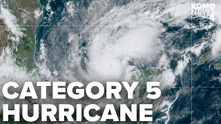 Hurricane Milton strengthens to catastrophic Category 5 as it heads for Florida [upl. by Licha]