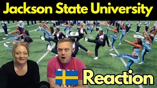 Swedes reacts to Jackson State University  ESPN Band of the Year Competition  Usher Tribute [upl. by Nesahc]