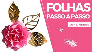 COMO FAZER FOLHA DE PAPEL  PARA FLORES E TOPO DE BOLO [upl. by Illehs586]