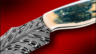 Making a Damascus Fighting Knife in Under 19 Minutes [upl. by Navlys827]