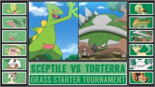 SCEPTILE vs TORTERRA  Grass Starter Pokémon Tournament Battle 5 [upl. by Avruch]