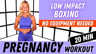 BOXING Pregnancy Workout 🥊  Perfect For Trimester 1 2 amp 3  20 min [upl. by Harte]