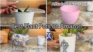 Beautiful and Appealing CeramicMetal Planters That You Can Buy On Amazon PotPlanters From Amazon🪴 [upl. by Hanoj]