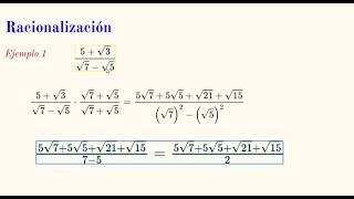 Racionalización denominador Binomio [upl. by Cecily238]