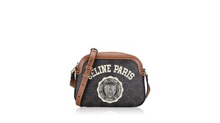 Celine Triomphe Canvas Small Camera Bag Tan [upl. by Nalro]