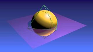 Desarrollo e un octaedro con esfera inscrita en Blender [upl. by Bores]