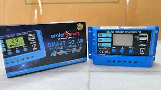 Amici Smart Solar Charge Controller 30A 12V24V Unboxing Solar Charge Controller  Loom Solar 55w [upl. by Ailadgim]