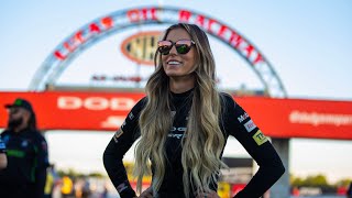 Leah PruettDay 2 of the Dodge PowerBrokers NHRA US Nationals [upl. by Euqinommod]