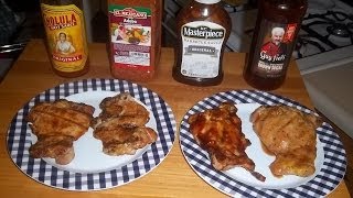 Grilled Boneless Skinless Chicken Thighs with some Guy Fieri Sauce and other Seasonings [upl. by Ahsetal]