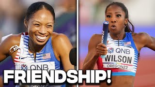 Allyson Felix Opens Up About Her Friendship With Britton Wilson [upl. by Alroi33]