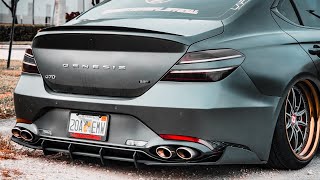 Quad Tips on Genesis G70 2022 amp Ark Performance GRiP Exhaust [upl. by Amsirak679]