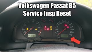 Volkswagen Passat B5 Service Insp reset and Service Oil Reset [upl. by Adnahsed]