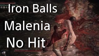 Iron Balls vs Malenia No Hit ELDEN RING [upl. by Kronick]