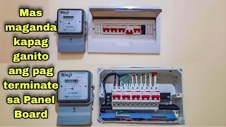 BASIC NA PAG TERMINATE SA PANEL BOARD AT PAG INSTALL NG SUBMETER  Pinoy Electrical Warrior [upl. by Dowzall238]