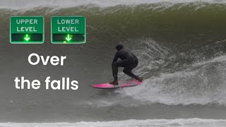 CHALLENGING CONDITIONS IN NEW JERSEY LOW WAVE COUNT OVER THE FALLS [upl. by Noryb979]