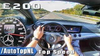 2019 Mercedes Benz E Class E200 AUTOBAHN POV TOP SPEED by AutoTopNL [upl. by Ailem]