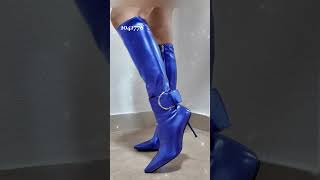 💙Blue Metallic kneehigh boots Get the same piece l👉 httpsshorturlasiakvWclmilaooirl [upl. by Averil]