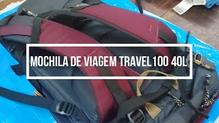 Unboxing Mochila De Viagem Forclaz Travel 100 40L [upl. by Nytsuj]