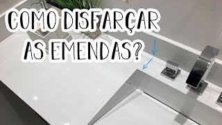 COMO DISFARÇAR AS EMENDAS NAS BANCADAS DE PORCELANATO [upl. by Ylrebmek]