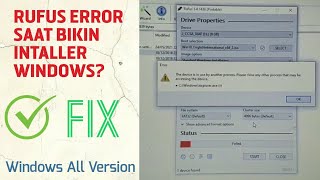 Mengatasi Rufus Error Failed saat Membuat Botable Windows Installer Auto Fix Cara Mudah [upl. by Akerehs]