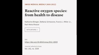 Reactive oxygen species from health to disease  RTCLTV [upl. by Vastah]