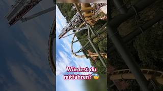 Traust du dich  Hals über Kopf HängeAchterbahn im Tripsdrill Freizeitpark bei Stuttgart 🤩 [upl. by Yelyr]