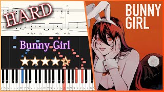 Bunny Girl  AKASAKI  Hard Piano Tutorial  Sheets【Piano Arrangement】 [upl. by Rana]