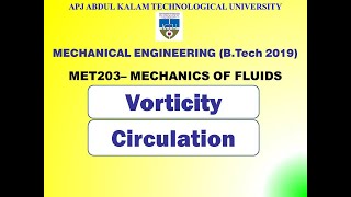 Vorticity and Circulation  KTU  Mechanical  MET 203 MOF  Module 2  Part 8 [upl. by Aronle]