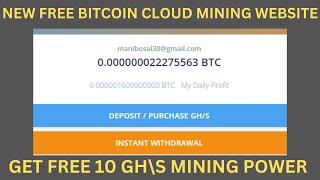 New Free Bitcoin Cloud Mining Website  New Free Cloud Mining Website  FREE BTC CLOUD MINING SITE [upl. by Aracat326]