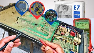 Haier Mini Split AC E7 Error Fix SMPS amp Circuit Troubleshooting [upl. by Scibert]