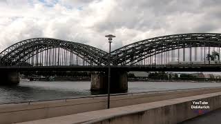 Köln an der Promenade entlang mit dem Fahrrad durch große Rundtour ab Reisemobilhafen Köln [upl. by Ronn161]