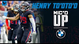 Texans LB Henry TooToo was Micd Up in Week 5 against the Buffalo Bills  Micd up pres by BMW [upl. by Esdnyl]