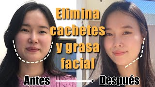 ¡Adiós papada Masaje facial para adelgazar tu cara y eliminar cachetes rápidamente Belleza COREANA [upl. by Tillfourd915]