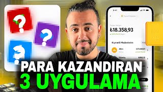 PARA KAZANDIRAN 3 MOBİL UYGULAMA 2024 Telefondan Para Kazanma Yolları [upl. by Aufa329]