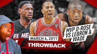 BIGGEST WHATIF  MVP DERRICK ROSE DESTROYED LEBRON JAMES AND DWYANE WADE REACTION 2024 [upl. by Olodort157]