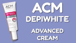 ACM DEPIWHITE ADVANCED CREAM  opinions skin test amp INCI ingredients [upl. by Eislehc]