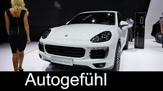 2015 Porsche Cayenne S EHybrid2 world premiere Cayenne Facelift with PluginHybrid tour [upl. by Bee]