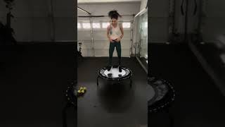 20 min 138 bpm Bounce and Burn Rebounder HIIT with Weights 💥 [upl. by Mail]