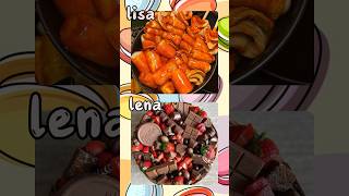 Choose Lisa Or Lena  Korea Food Spicy Or Chocolate 🍫🌶️choose candy chooselisaorlena [upl. by Doble284]