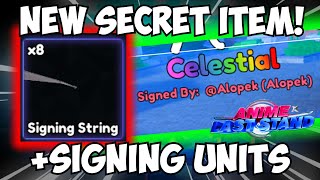 New Secret Item Signing String in Anime Last Stand [upl. by Auhsuj]