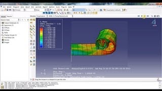 Abaqus Tutorial 8  Curving metal box  with selfcontact [upl. by Bartosch560]