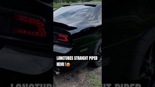 😤57 HEMI LONGTUBE HEADERS STRAIGHT PIPED CAT DELETE automobile dodgehellcatsrt srt hemi [upl. by Remmer]