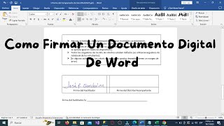 Como Firmar Un Documento De Word De Forma Digital  Bien explicado 2023 [upl. by Pfister]