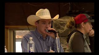 Jace Thompson Competing for World Livestock Auctioneer Championship [upl. by Lezirg157]