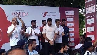 Taneira’s ‘Saree Run’In the presence of Mr Ambuj Narayan CEO Taneira Mr Tejasvi Surya [upl. by Adoh]